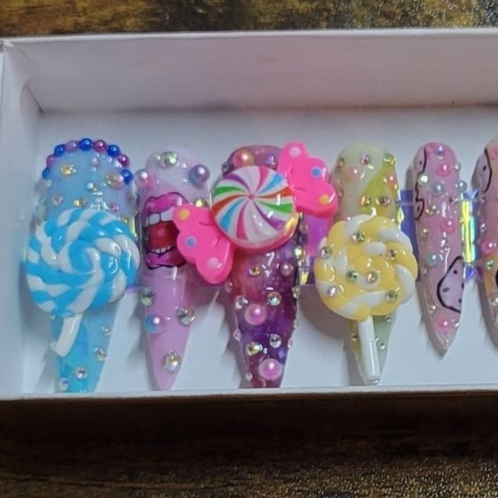 Candy Press on Nails